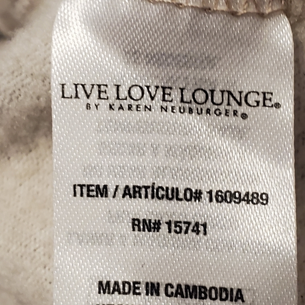 LIVE LOVE LOUNGE KAREN NEUBURGER. 2piece pj set . Sz xl. Soft - Picture 9 of 11